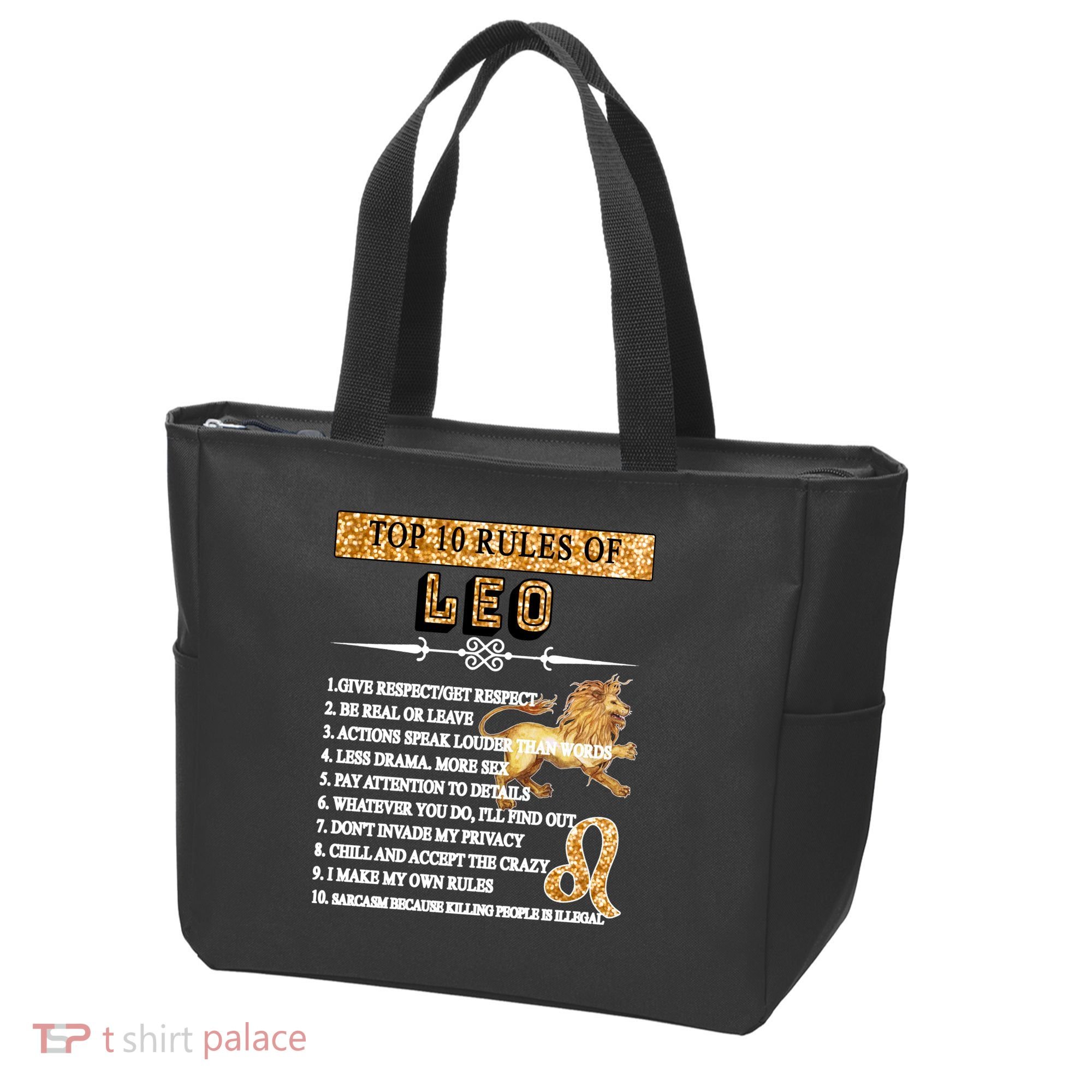 Leo Zodiac Top 10 Rules Of Leo Tote Bag