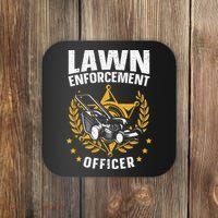 Lawn Enforcement Officer for a Lawn Care Lawn Mowing Fan Coaster thumb 0