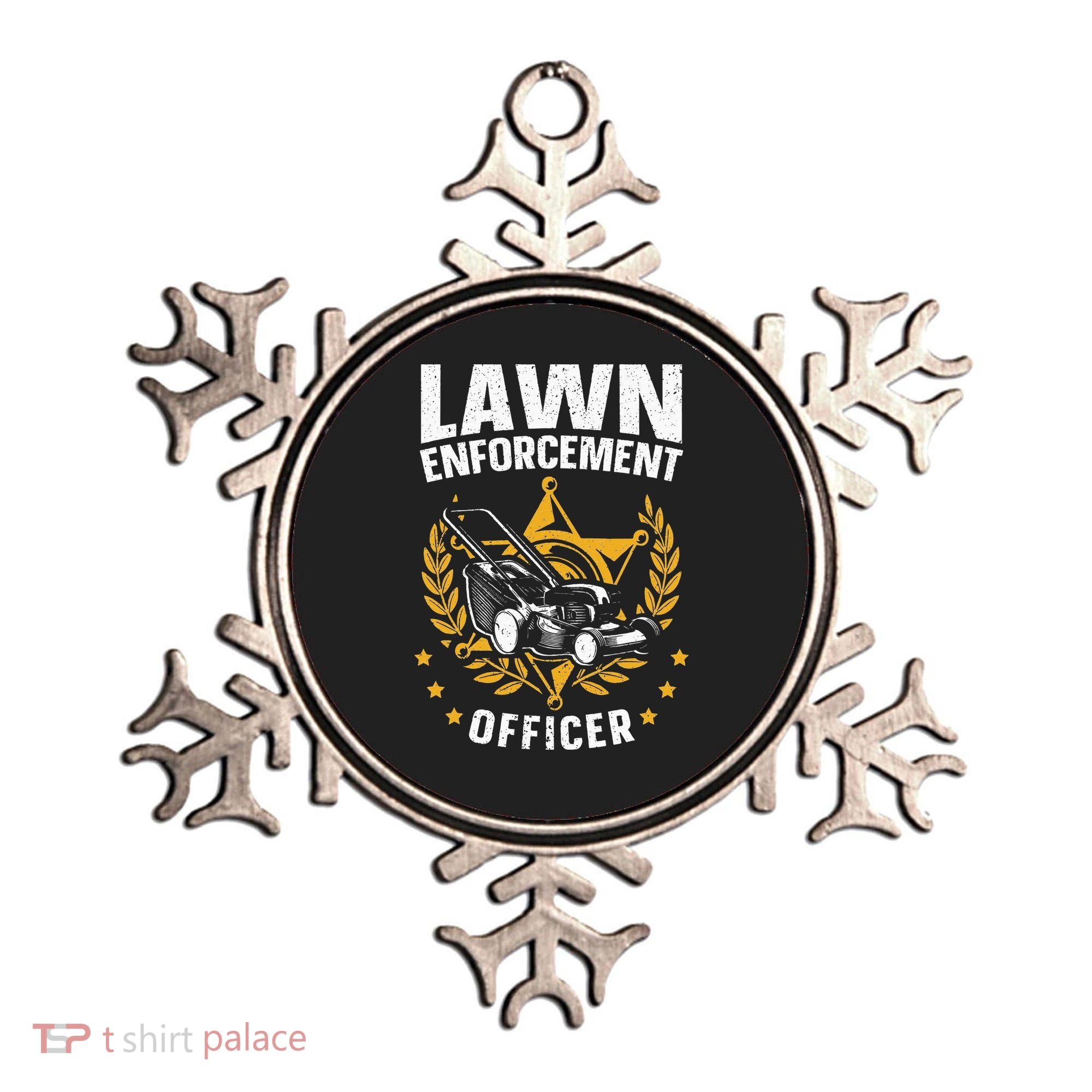 Lawn Enforcement Officer for a Lawn Care Lawn Mowing Fan Ornament