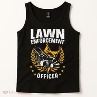 Lawn Enforcement Officer for a Lawn Care Lawn Mowing Fan Tank Top thumb 2