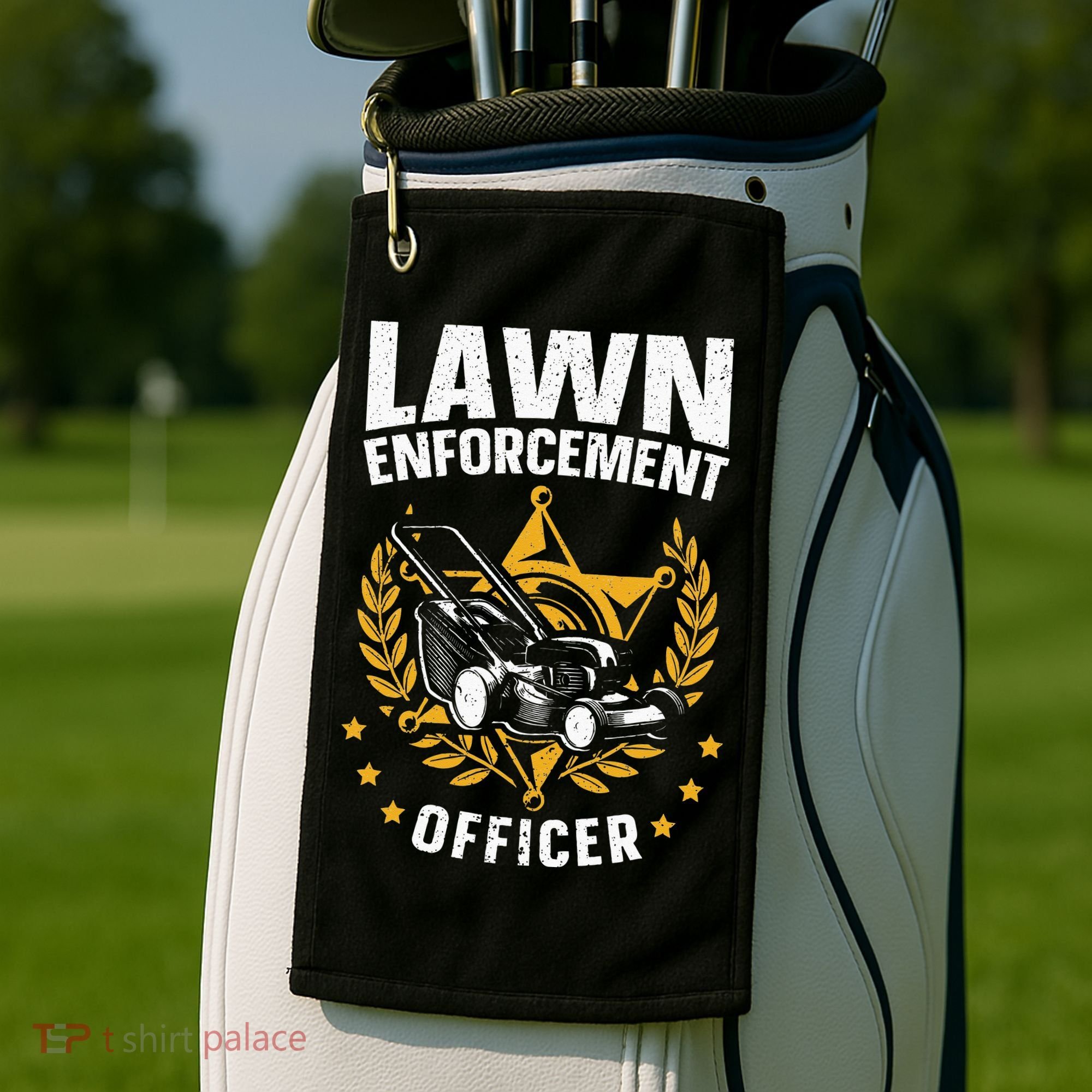 Lawn Enforcement Officer for a Lawn Care Lawn Mowing Fan Golf Towel