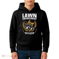 Lawn Enforcement Officer for a Lawn Care Lawn Mowing Fan Kids Hoodie thumb 4