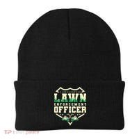 Lawn Enforcement Officer Lawn Care Beanie thumb 0