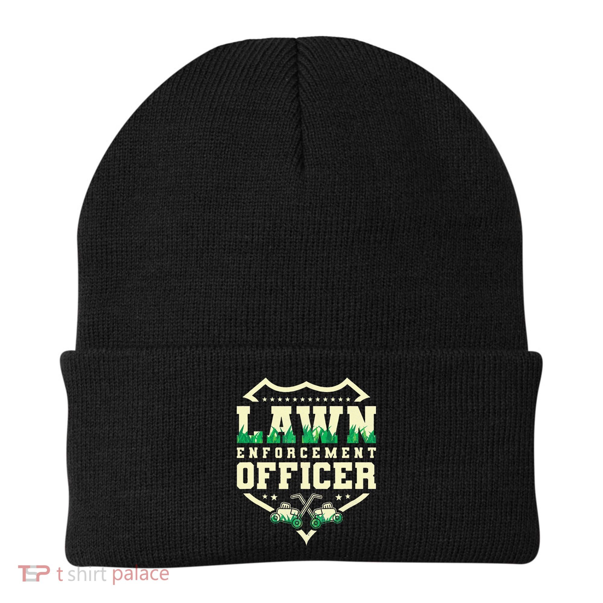 Lawn Enforcement Officer Lawn Care Beanie
