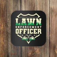Lawn Enforcement Officer Lawn Care Coaster thumb 0
