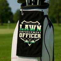 Lawn Enforcement Officer Lawn Care Golf Towel thumb 2
