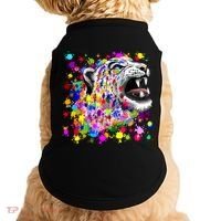 Leopard Cat Psychedelic Paint Splats Doggie Tank thumb 0