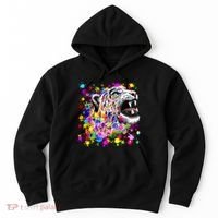 Leopard Cat Psychedelic Paint Splats Hoodie thumb 0