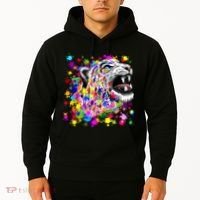 Leopard Cat Psychedelic Paint Splats Hoodie thumb 2