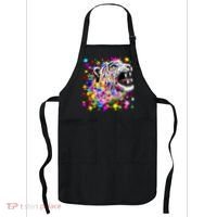 Leopard Cat Psychedelic Paint Splats Apron thumb 0