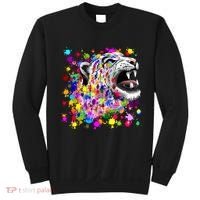 Leopard Cat Psychedelic Paint Splats Sweatshirt thumb 0
