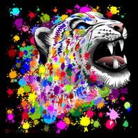 Leopard Cat Psychedelic Paint Splats Sweatshirt thumb 3