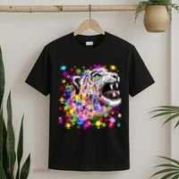 Leopard Cat Psychedelic Paint Splats T-Shirt thumb 2
