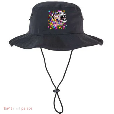 Leopard Cat Psychedelic Paint Splats Bucket Hat