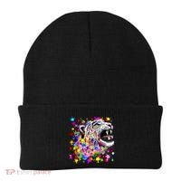 Leopard Cat Psychedelic Paint Splats Beanie thumb 0