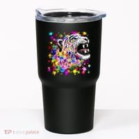 Leopard Cat Psychedelic Paint Splats Tumbler thumb 0
