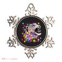 Leopard Cat Psychedelic Paint Splats Ornament thumb 0