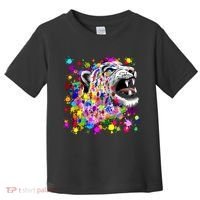 Leopard Cat Psychedelic Paint Splats Toddler T-Shirt thumb 0