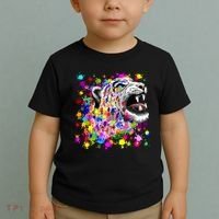 Leopard Cat Psychedelic Paint Splats Toddler T-Shirt thumb 2