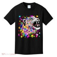 Leopard Cat Psychedelic Paint Splats Kids T-Shirt thumb 0