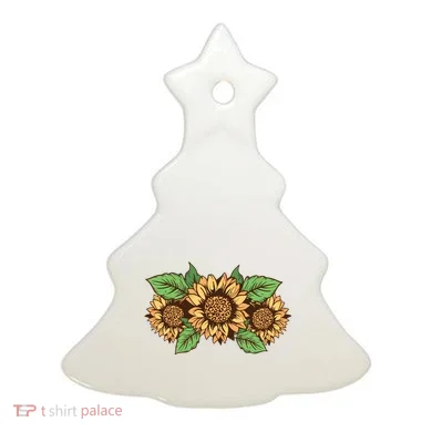 Leopard Flowers Ceramic Ornament