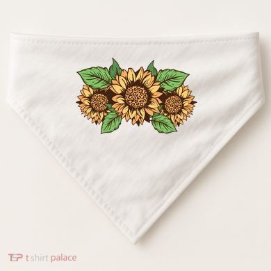 Leopard Flowers USA-Made Doggie Bandana