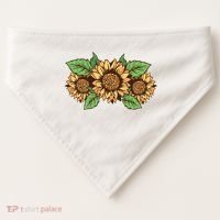 Leopard Flowers USA-Made Doggie Bandana thumb 0