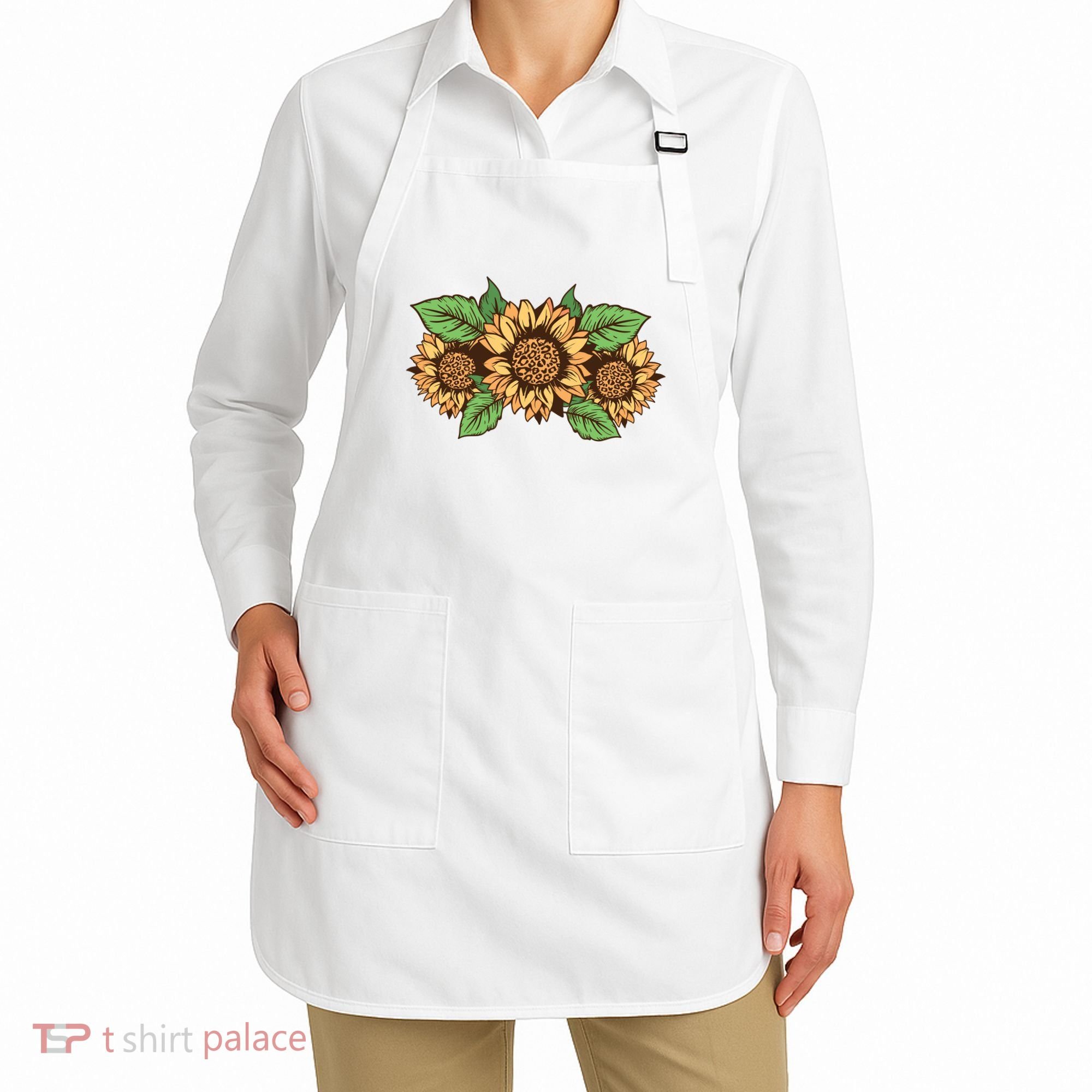 Leopard Flowers Apron