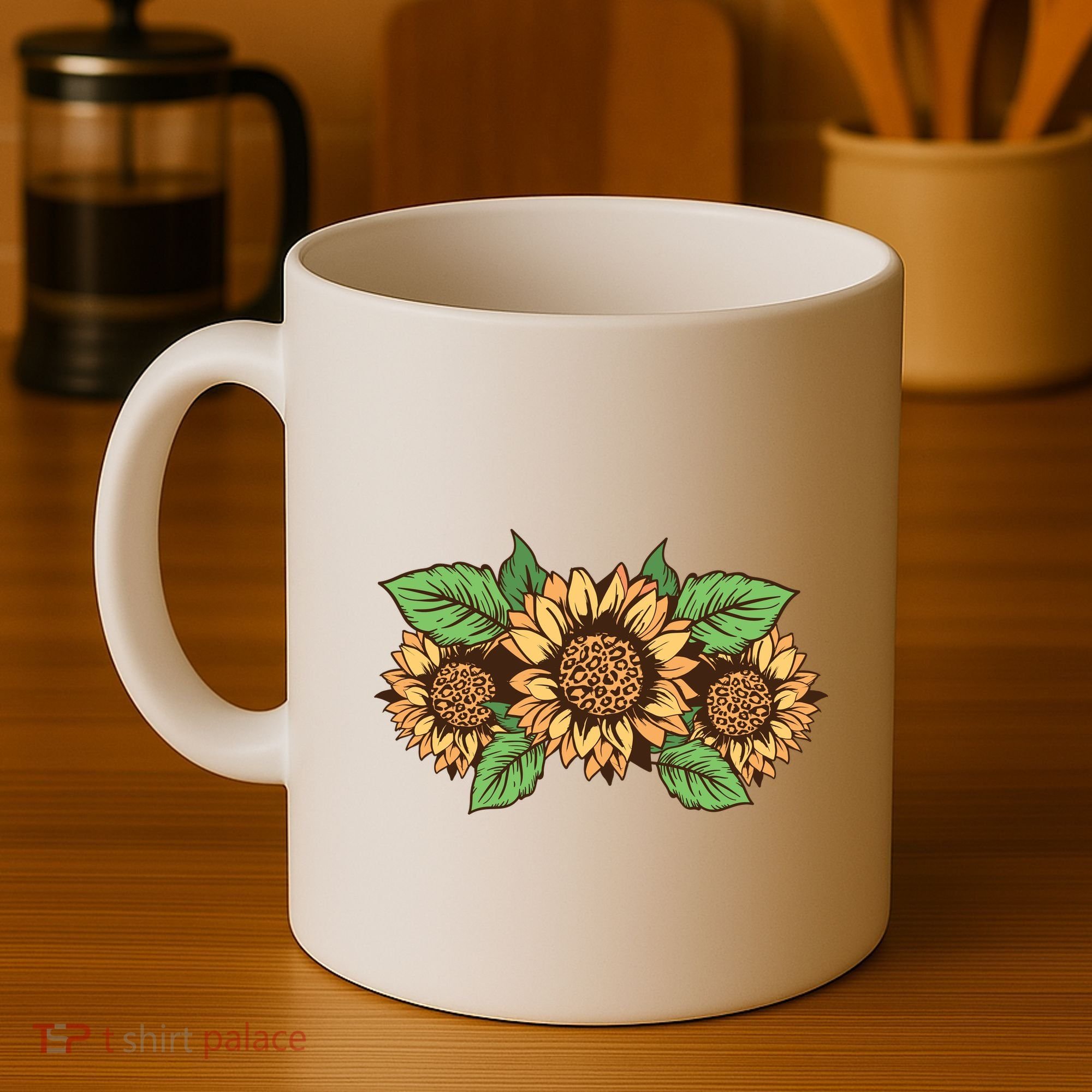 Leopard Flowers Coffee Mug