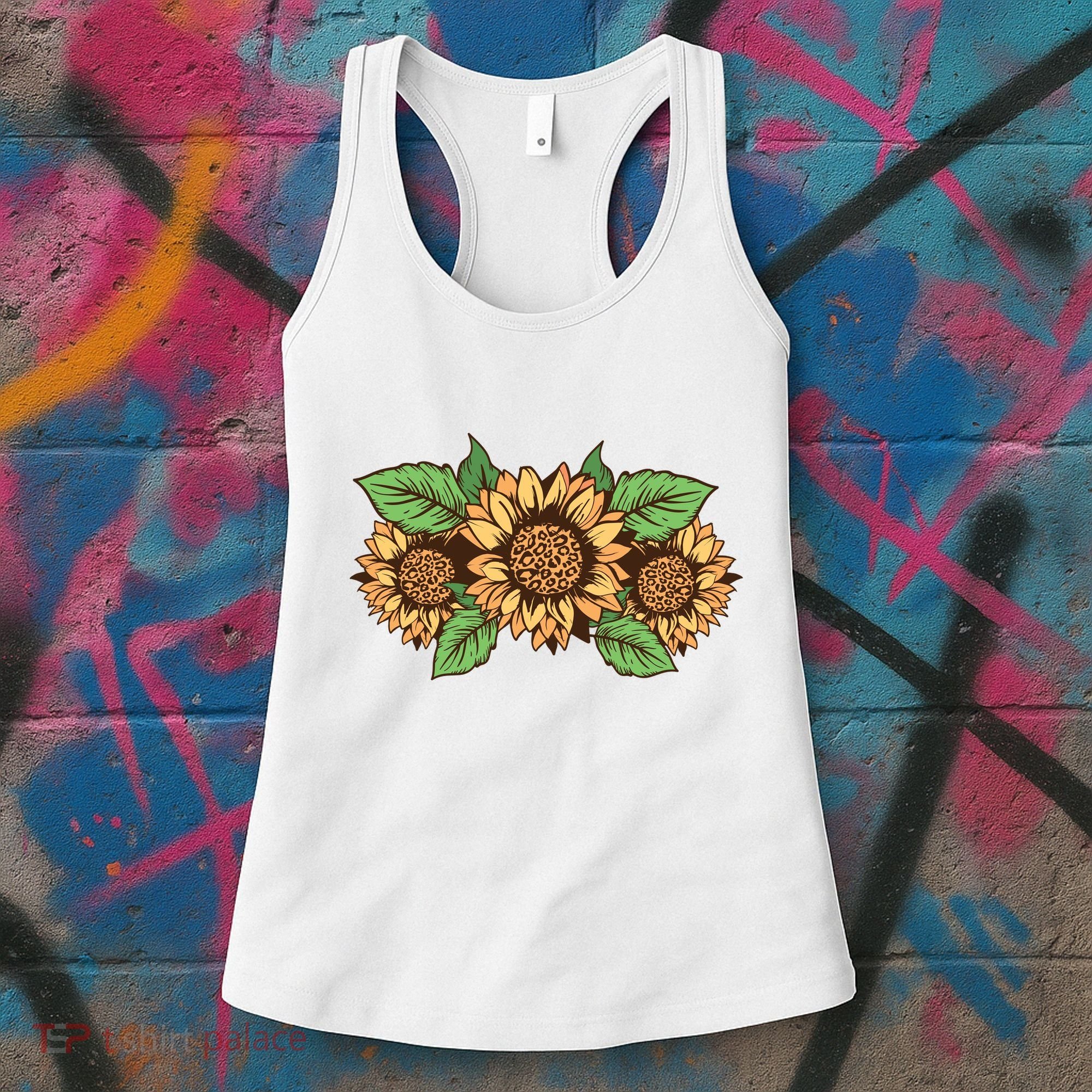 Leopard Flowers Women's Tank Top