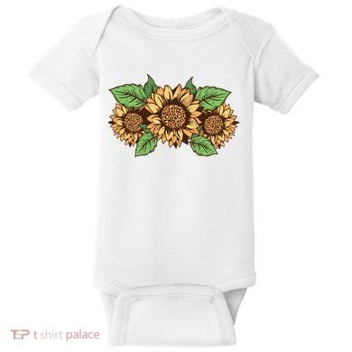Leopard Flowers Baby Bodysuit