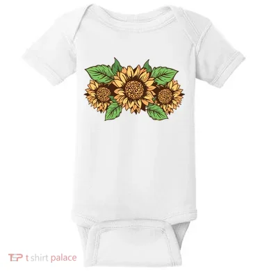 Leopard Flowers Baby Bodysuit