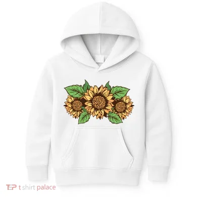 Leopard Flowers Kids Hoodie
