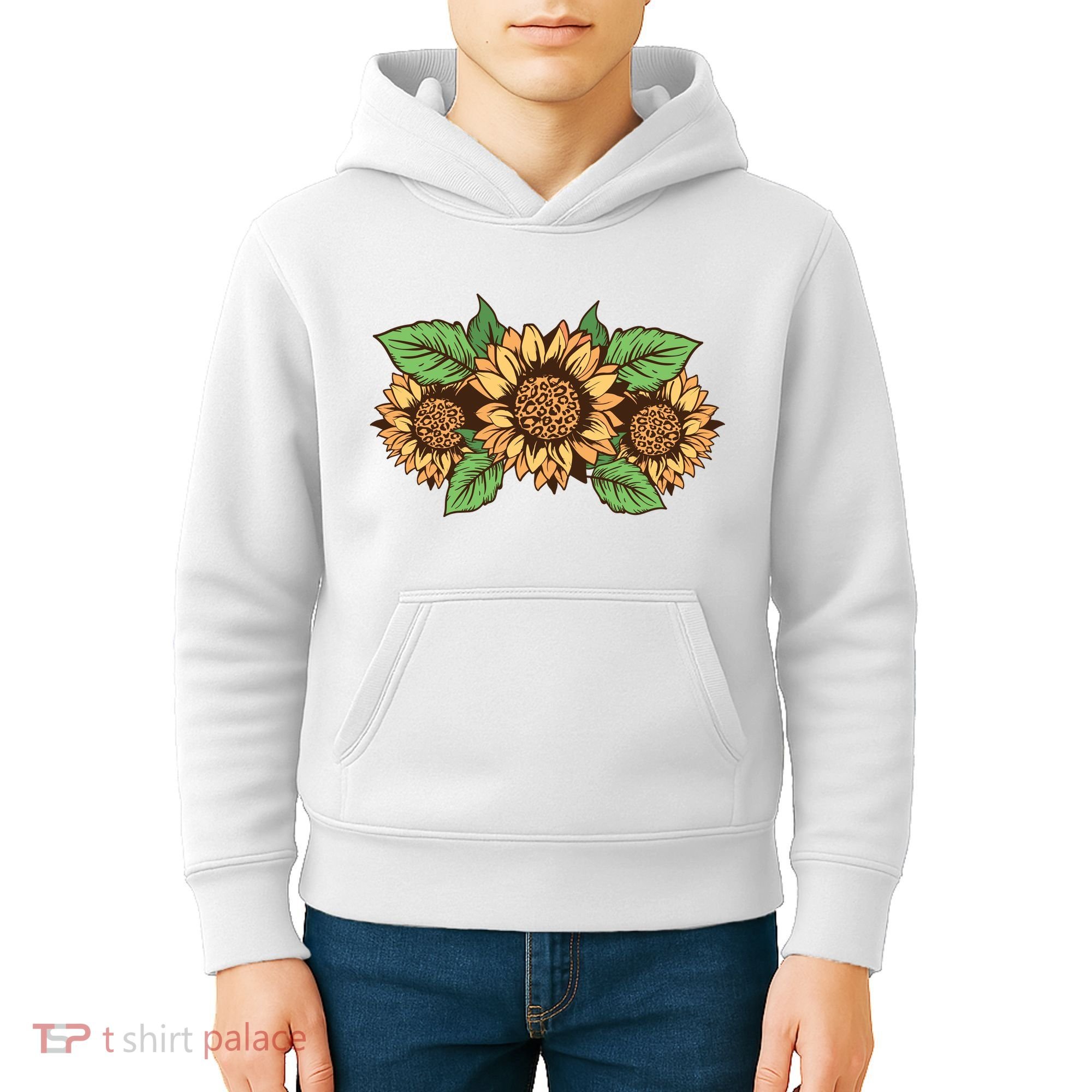 Leopard Flowers Kids Hoodie