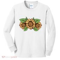 Leopard Flowers Kids Long Sleeve Shirt thumb 0
