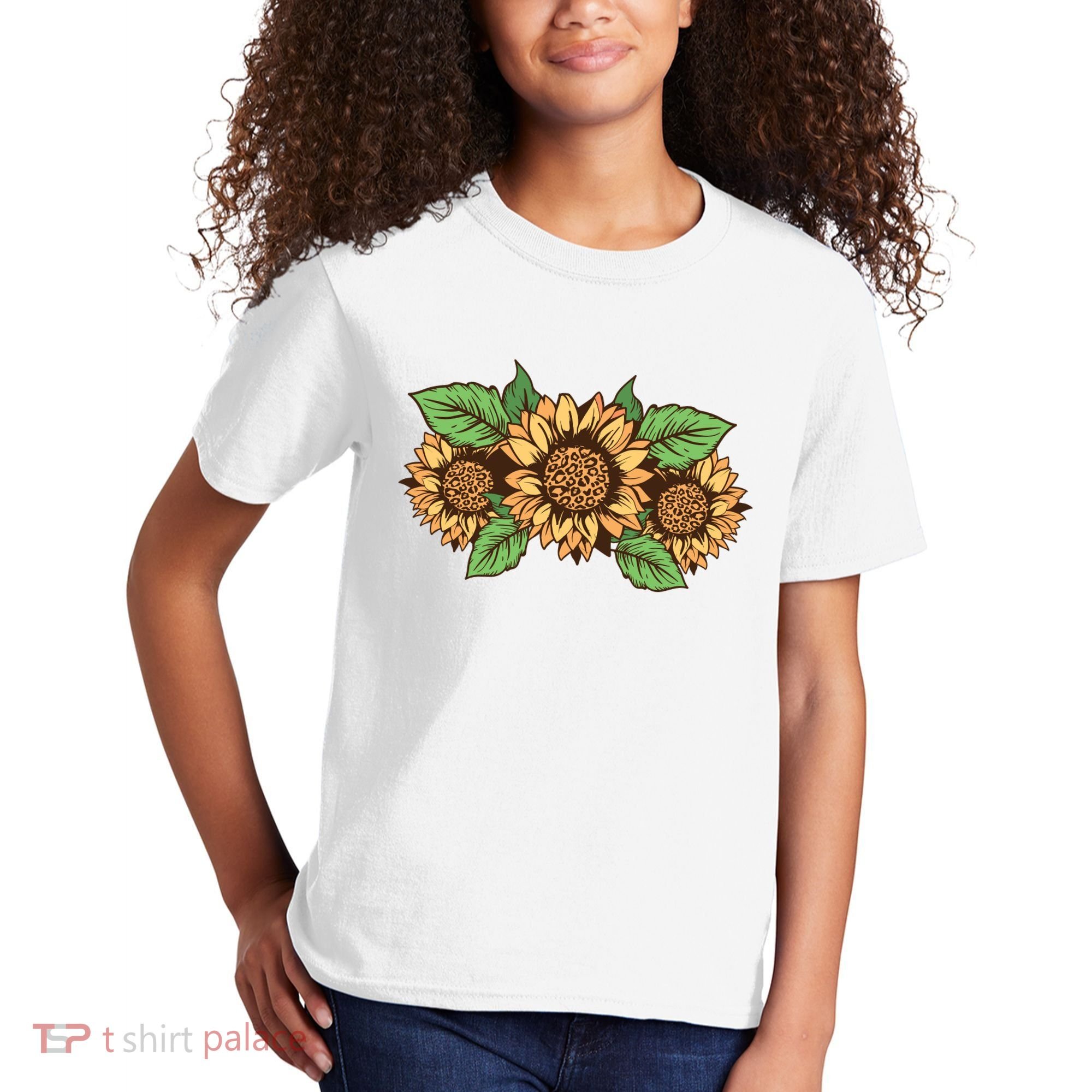 Leopard Flowers Kids T-Shirt