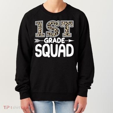 Leopard Print 1st Grade Squad Women's Sweatshirt
