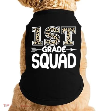 Leopard Print 1st Grade Squad Doggie Tank