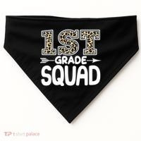 Leopard Print 1st Grade Squad USA-Made Doggie Bandana thumb 0