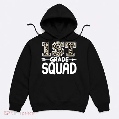 Leopard Print 1st Grade Squad Hoodie