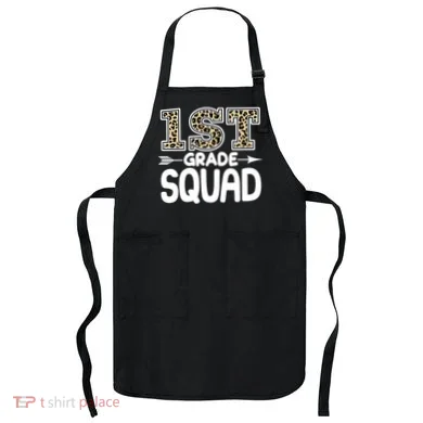 Leopard Print 1st Grade Squad Apron