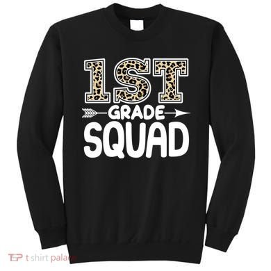 Leopard Print 1st Grade Squad Sweatshirt