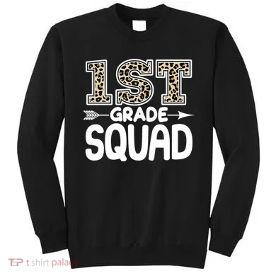 Leopard Print 1st Grade Squad Sweatshirt