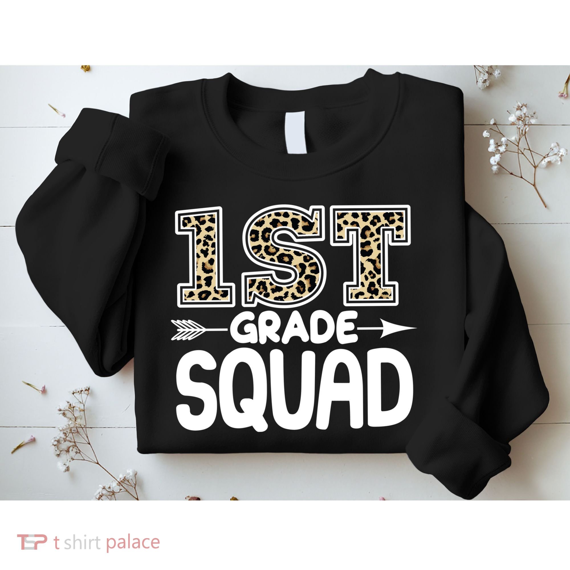 Leopard Print 1st Grade Squad Sweatshirt