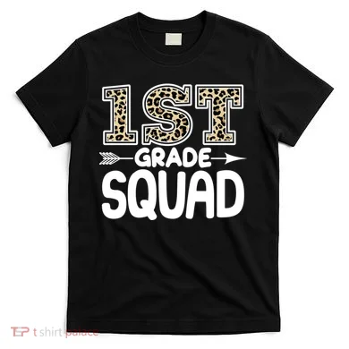 Leopard Print 1st Grade Squad T-Shirt