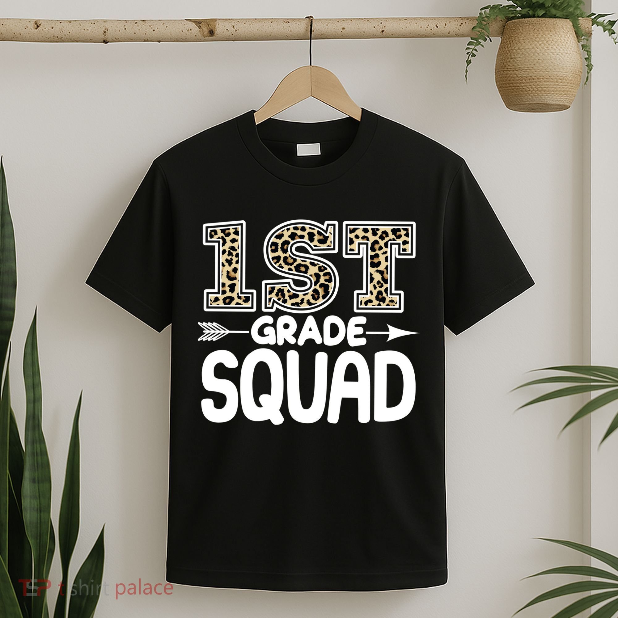 Leopard Print 1st Grade Squad T-Shirt