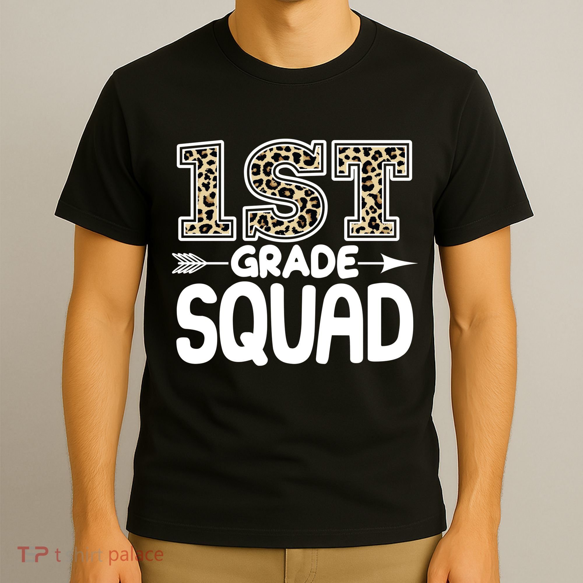 Leopard Print 1st Grade Squad T-Shirt