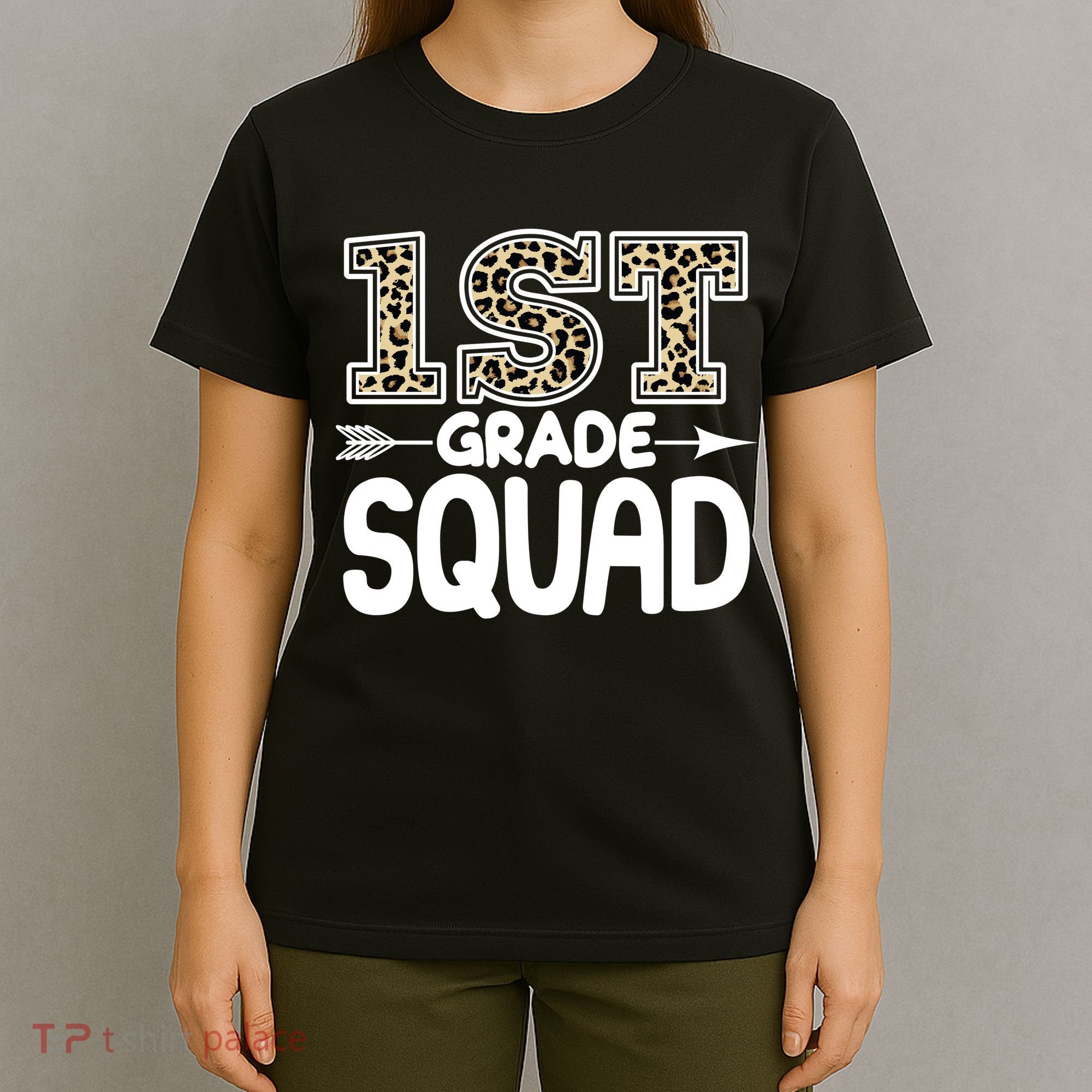 Leopard Print 1st Grade Squad T-Shirt