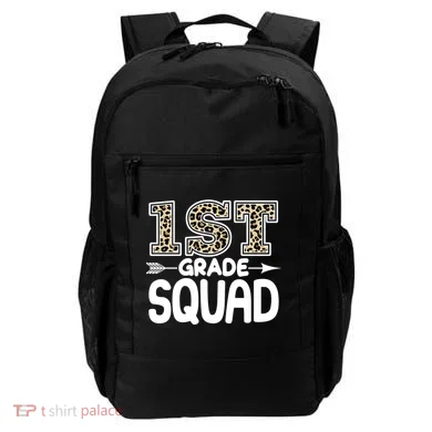 Leopard Print 1st Grade Squad Backpack
