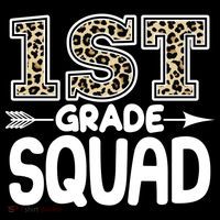 Leopard Print 1st Grade Squad Button thumb 1
